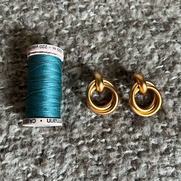 Gold Knot Earrings by Sela Designs - Picture 2 of 4